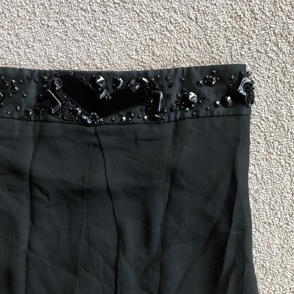 NWT Emporio Armani strapless jewel beaded 100% silk flyaway layered minidress - Picture 4 of 15